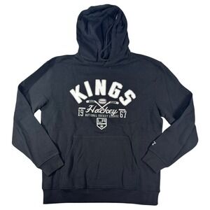 Starter Los Angeles Kings NHL Hoodie Mens Large Black Sweatshirt 1967 Graphic